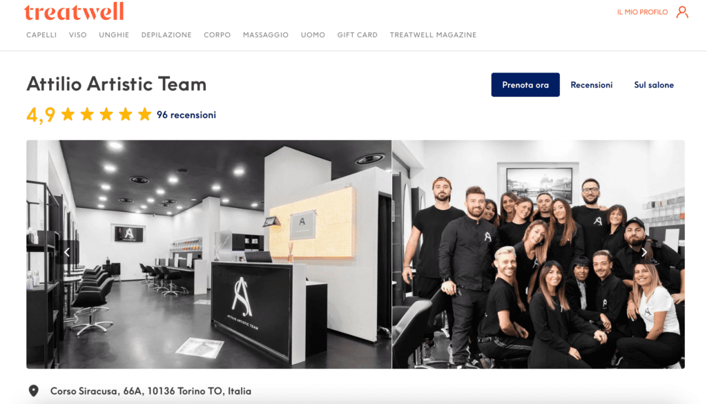 Avere visibilità online con Treatwell